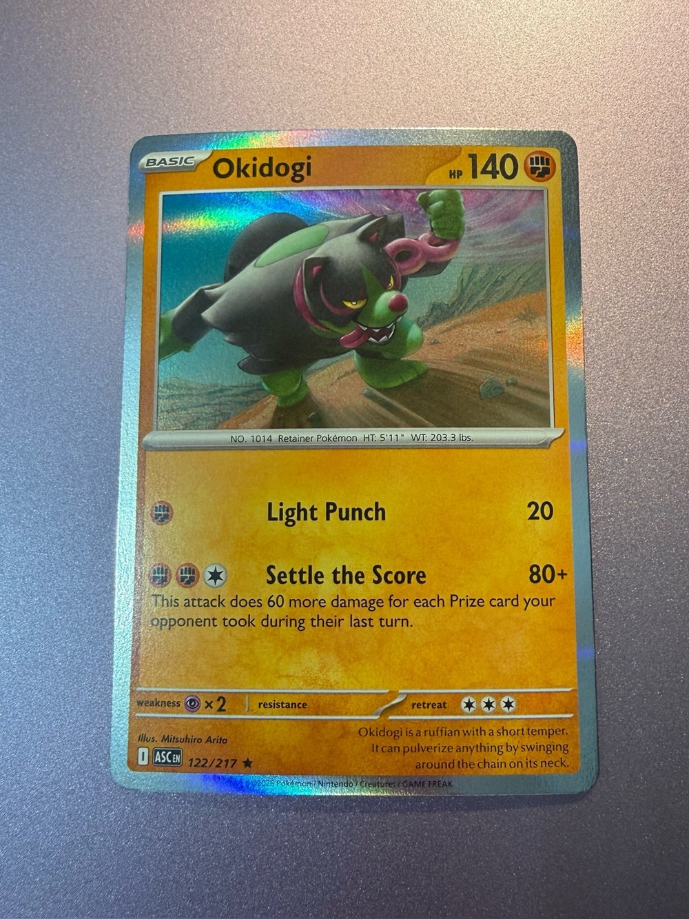 Pokemon TCG Okidogi Holo 122/217